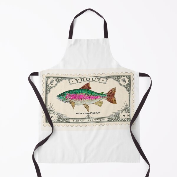 Item preview, Trout fishing stamp with rainbow trout designed and sold by Matt Starr Fine Art .
