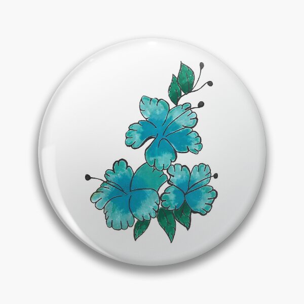 Item preview, Blue & Moss - Hand Painted Floral Watercolor Sketch designed and sold by AJPrettyObscene.