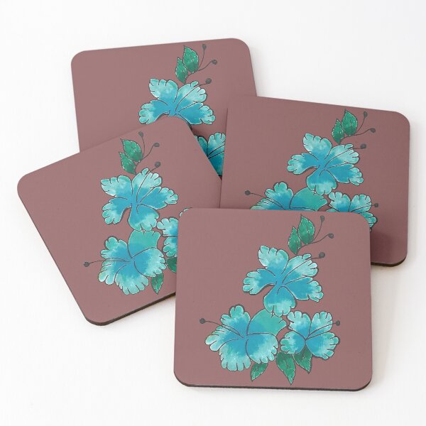 Item preview, Blue & Moss - Hand Painted Floral Watercolor Sketch designed and sold by AJPrettyObscene.