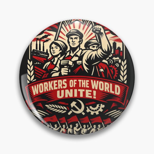 Item preview, Workers of the World Unite! Soviet Communist Propaganda Poster designed and sold by Owcomm.