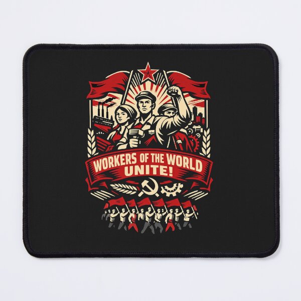 Item preview, Workers of the World Unite! Soviet Communist Propaganda Poster designed and sold by Owcomm.