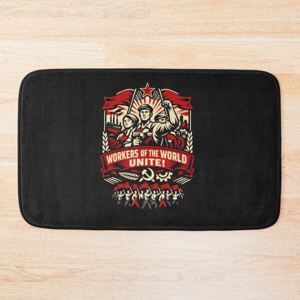 Item preview, Workers of the World Unite! Soviet Communist Propaganda Poster designed and sold by Owcomm.