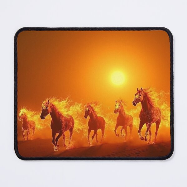 Item preview, Powerful Fire Horses Galloping at Sunrise designed and sold by MJMVisuals.