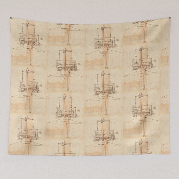 Item preview, Codex Atlanticus Folio by Leonardo da Vinci: Mechanical Drawing Poster designed and sold by artofuniverse.
