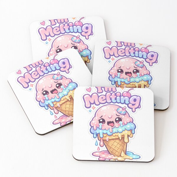 Item preview, I’m Melting – Funny Summer Ice Cream Cartoon designed and sold by Modefissi.