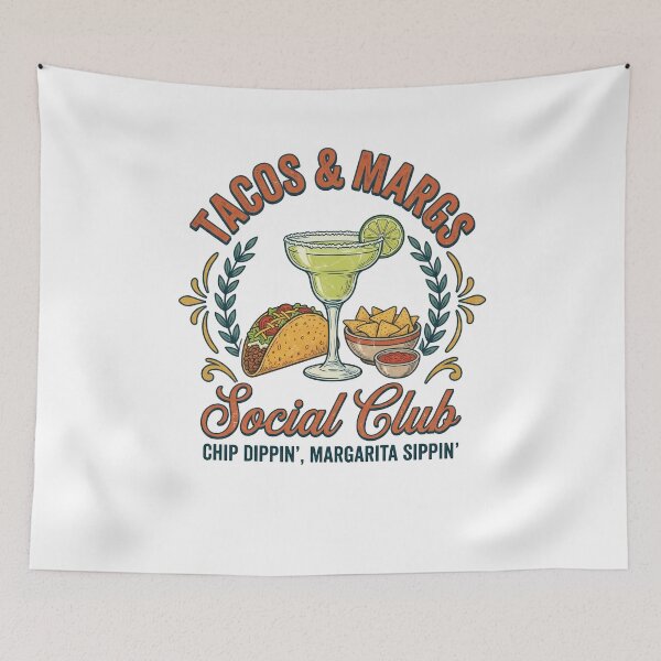Item preview, Tacos & Margs Social Club Chip Dippin', Margarita Sippin' Mexican Food Party designed and sold by SofenArt.