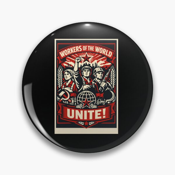 Item preview, Workers of the World Unite! Soviet Propaganda Poster designed and sold by Owcomm.