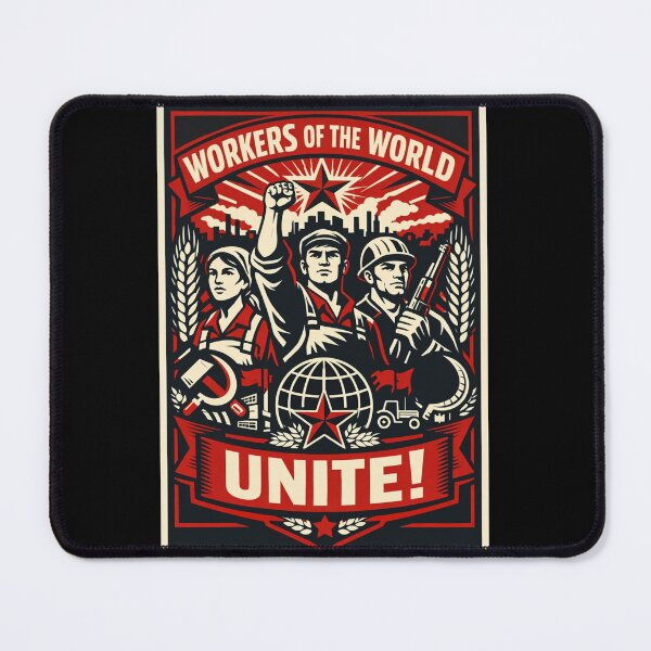 Item preview, Workers of the World Unite! Soviet Propaganda Poster designed and sold by Owcomm.