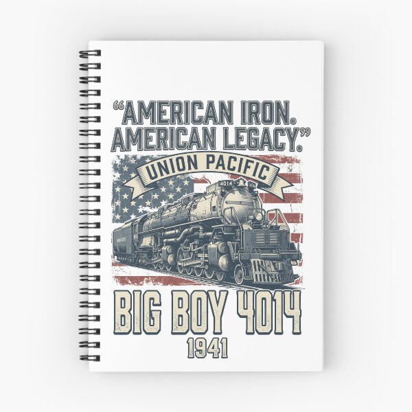Artikelvorschau, Amerikanisches Eisen. Amerikanisches Erbe. Union Pacific Big Boy 4014, Dampflokomotive von 1941. Eisenbahnfan. entworfen und verkauft von SofenArt.