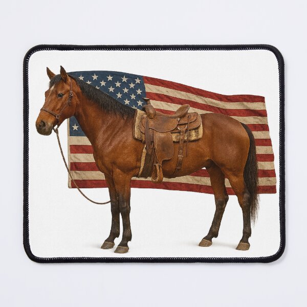 Item preview, American Cowboy Horse – Country Western Pride designed and sold by QuarterHorseArt by Just my Studio.