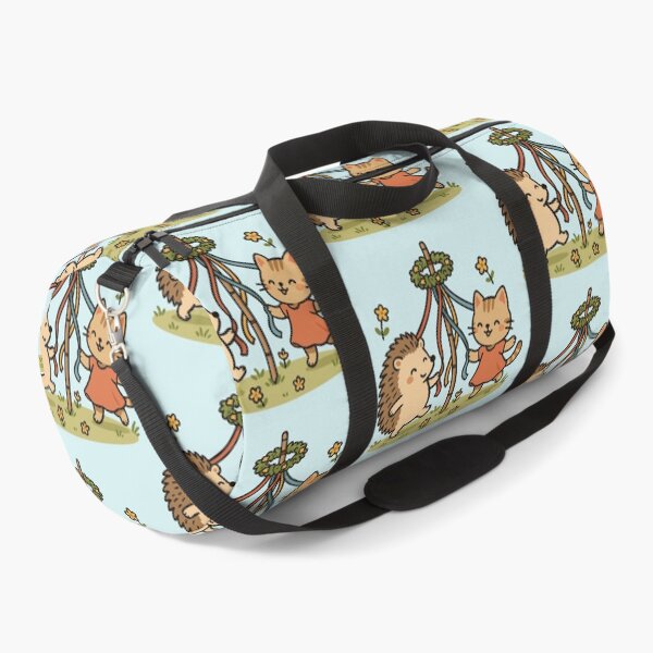 Item preview, Cat and Hedgehog Celebrating May Day designed and sold by Ghost on Toast.