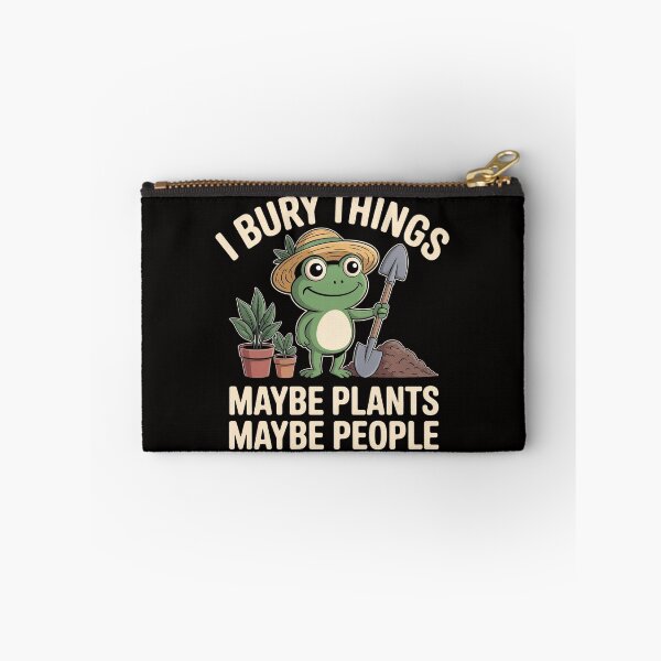 Item preview, I Bury Things Maybe Plants Maybe People Funny Frog Gardening Dark Humor T-Shirt designed and sold by SaltyBonesClub.