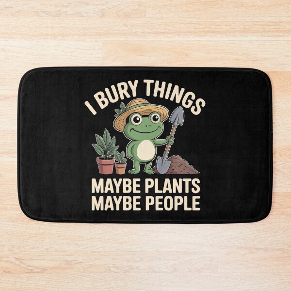 Item preview, I Bury Things Maybe Plants Maybe People Funny Frog Gardening Dark Humor T-Shirt designed and sold by SaltyBonesClub.
