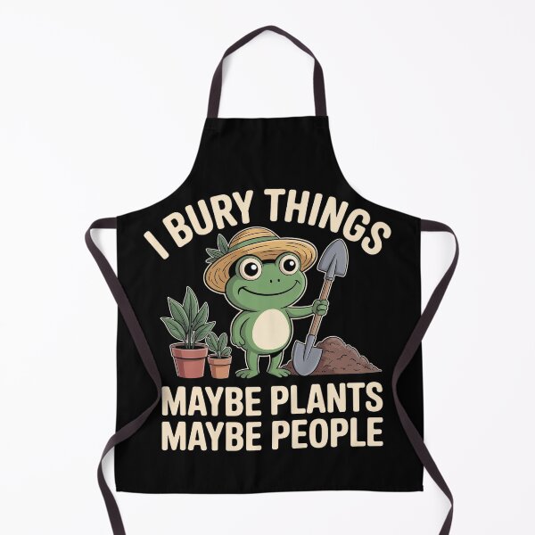 Item preview, I Bury Things Maybe Plants Maybe People Funny Frog Gardening Dark Humor T-Shirt designed and sold by SaltyBonesClub.