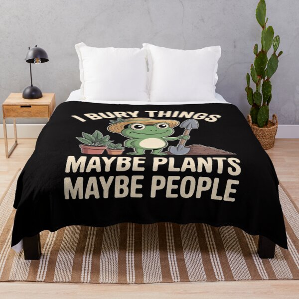 Item preview, I Bury Things Maybe Plants Maybe People Funny Frog Gardening Dark Humor T-Shirt designed and sold by SaltyBonesClub.