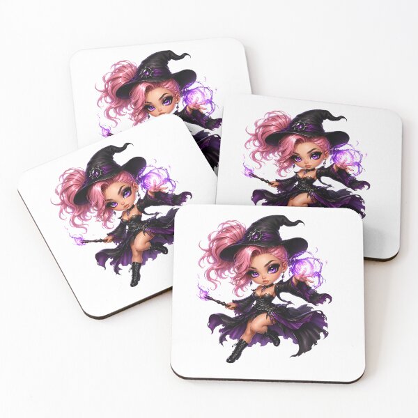 Item preview, Mystic Chibi Witch Collection | Cute Gothic Witch Girl  designed and sold by MoonSpeaksTV.