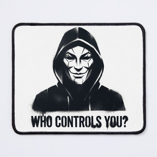 Item preview, Who Controls You? – Dark Street Art Stencil Graffiti Design designed and sold by PLUSHIWORLDtm.