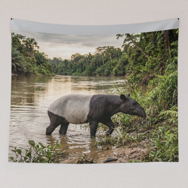 Item preview, Tapir by a river designed and sold by Malisa345.