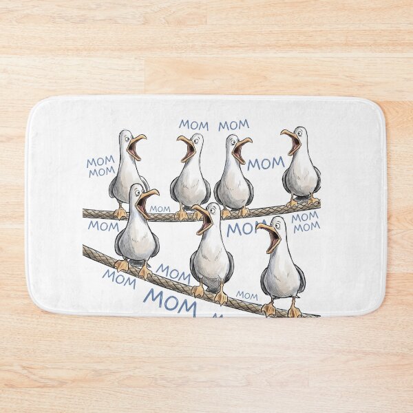 Item preview, Annoying Seagulls “MOM MOM MOM” Meme Funny Bird Sticker designed and sold by LiuTiuuu.