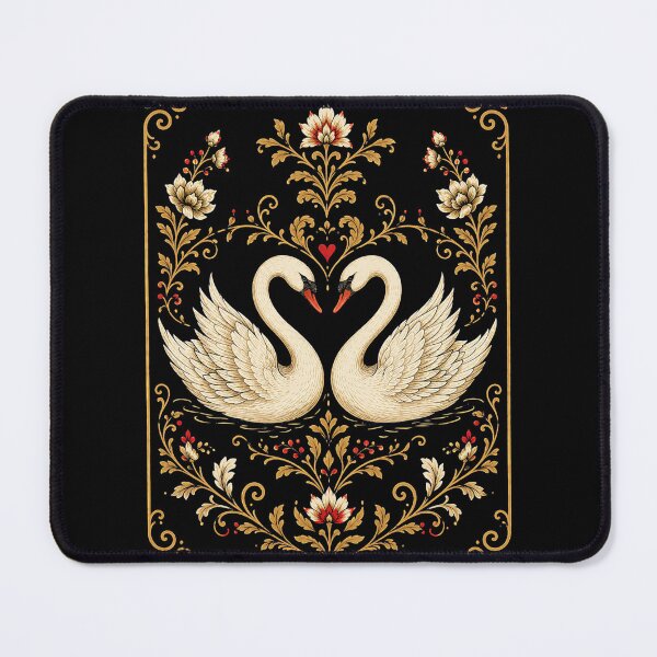 Item preview, Folk Swan Pair – Vintage Polish Folk Art Design designed and sold by Galskap.