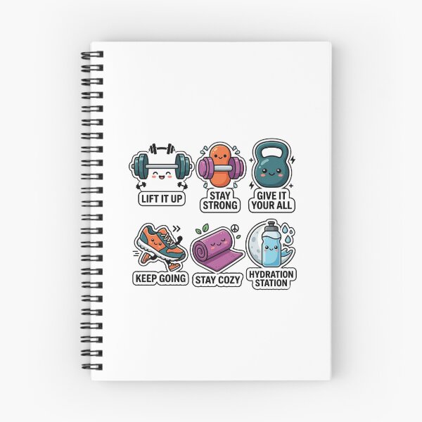 Item preview, Funny Fitness Sticker Pack - Cute Gym & Workout Puns designed and sold by SimpleP.