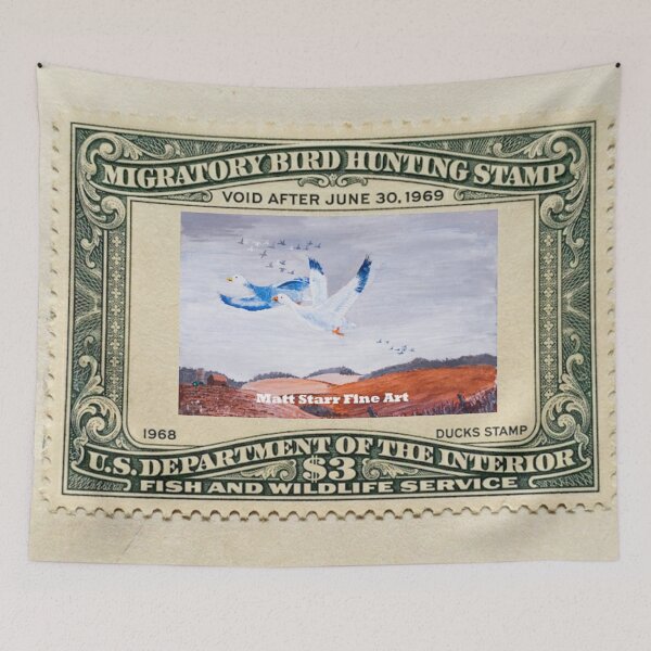 Item preview, Migratory Bird Hunting Stamp with snow geese  designed and sold by Matt Starr Fine Art .