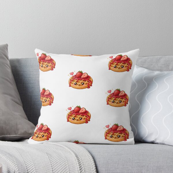 Item preview, Cute strawberry waffle Kawaii dessert designed and sold by Design by Sara.