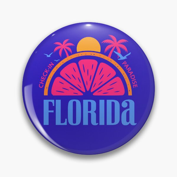 Item preview, Florida Check-In Paradise Retro Sunset Palms designed and sold by LinaValearte.