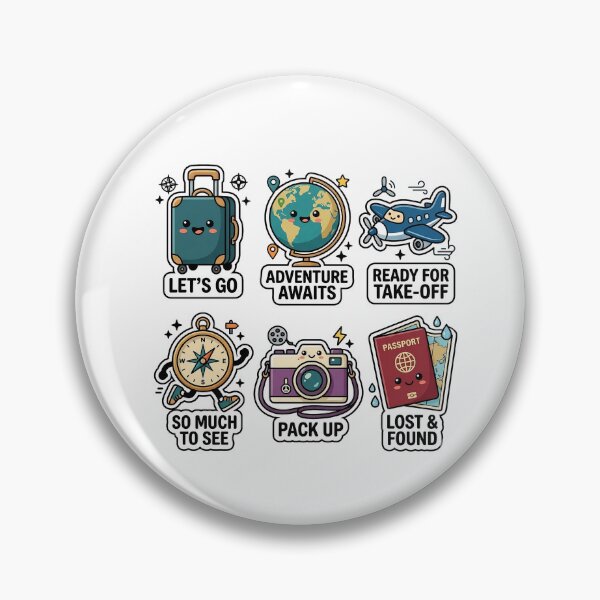Item preview, Travel Adventure Stickers - Cute Vacation & Wanderlust Puns designed and sold by SimpleP.