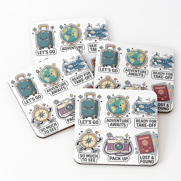 Item preview, Travel Adventure Stickers - Cute Vacation & Wanderlust Puns designed and sold by SimpleP.