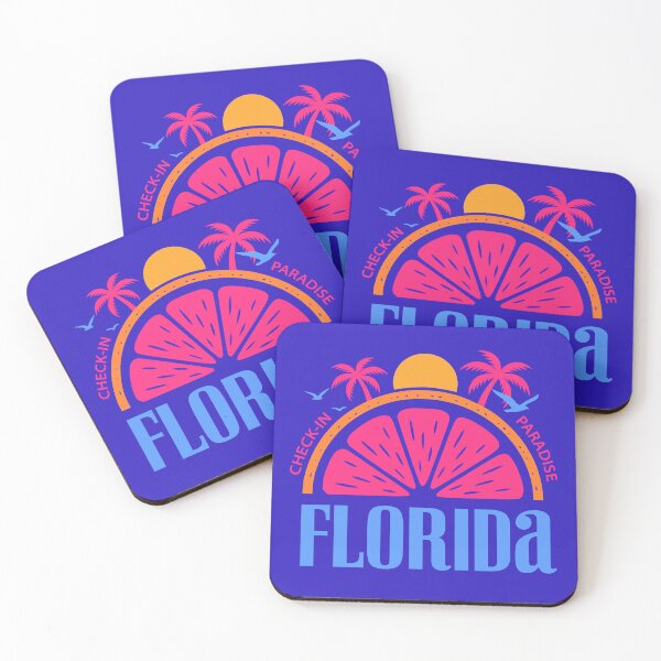 Item preview, Florida Check-In Paradise Retro Sunset Palms designed and sold by LinaValearte.