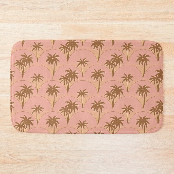 Item preview, Scallop sunset palm trees - Terracotta and pink designed and sold by Elodie-Motifs.