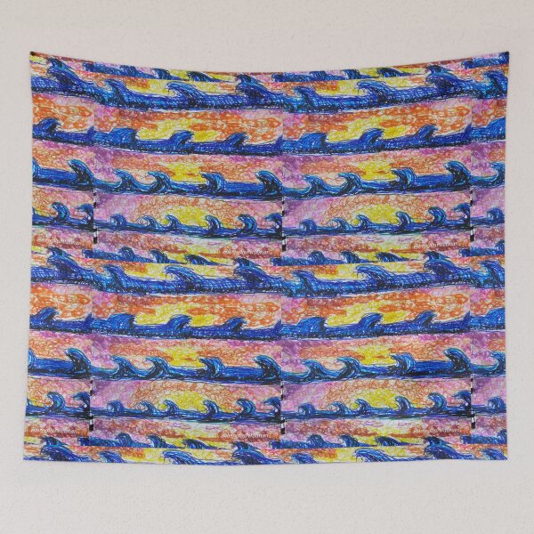 Item preview, Ocean Sunset Stripes  designed and sold by DancingCreek.