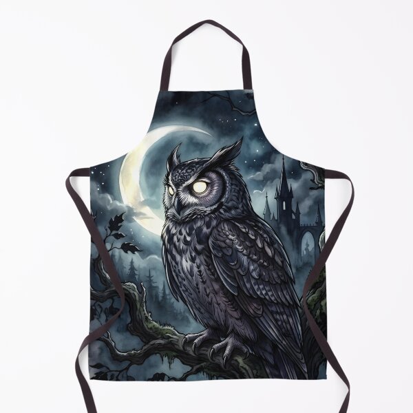 Item preview, Great Horned Owl Bubo Virginianus Dark Gothic Moon designed and sold by RubisLeaf.