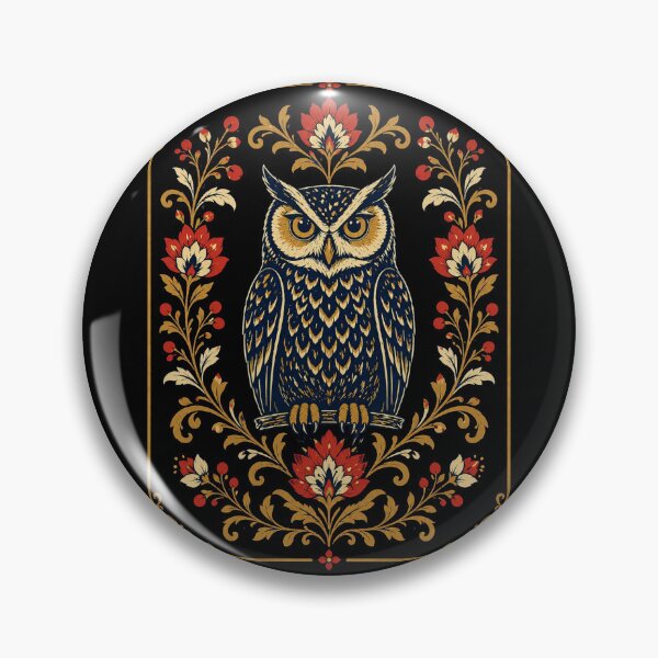 Item preview, Folk Owl – Vintage Polish Folk Art Design designed and sold by Galskap.