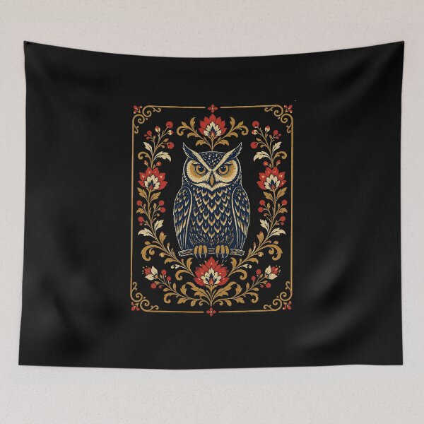 Item preview, Folk Owl – Vintage Polish Folk Art Design designed and sold by Galskap.