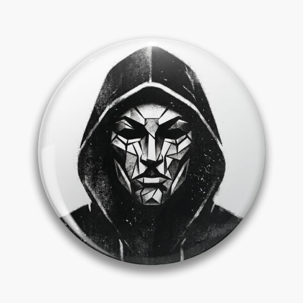 Item preview, Who Controls You? Geometric Hacker Mask Street Art Design – Dark Cyber Punk Minimal Graphic designed and sold by PLUSHIWORLDtm.