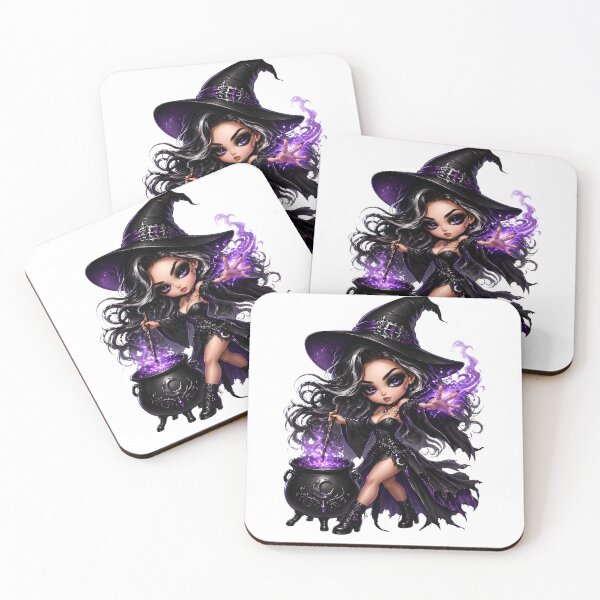 Item preview, Mystic Chibi Witch Collection | Cute Gothic Witch Girl  designed and sold by MoonSpeaksTV.
