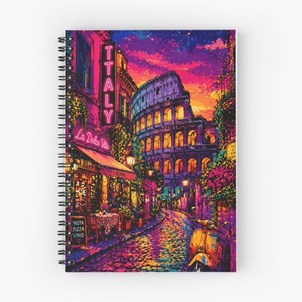 Item preview, Póster Ciudad Nocturna Colorida Estética Neón Roma designed and sold by TAOptimus .