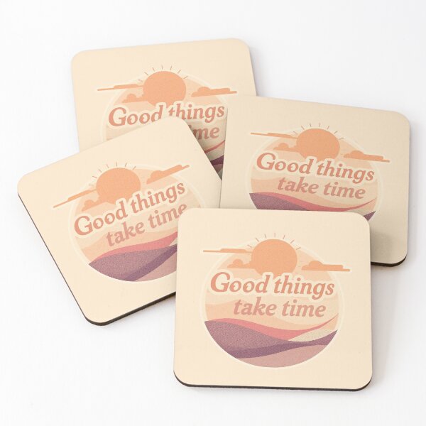 Item preview, Good Things Take Time – Burnout Relief Retro Quote | Overwhelmed & Slow Progress Motivation Aesthetic Sticker designed and sold by BukJus.