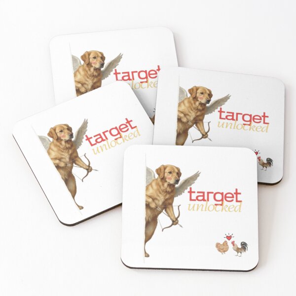 Item preview, Funny Cupid Dog and Chicken Love Target Design designed and sold by pawfectdesign18.