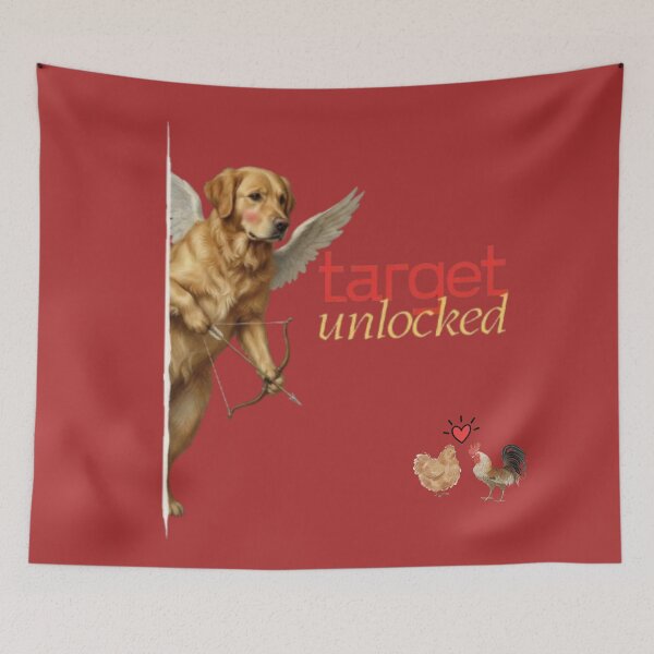 Item preview, Funny Cupid Dog and Chicken Love Target Design designed and sold by pawfectdesign18.