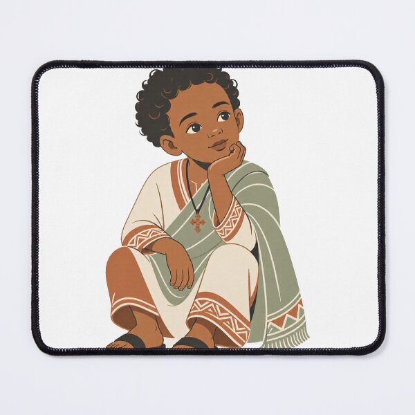 Item preview, Minimalist Ethiopian Boy in Traditional Dress designed and sold by Sirak Amanuel.