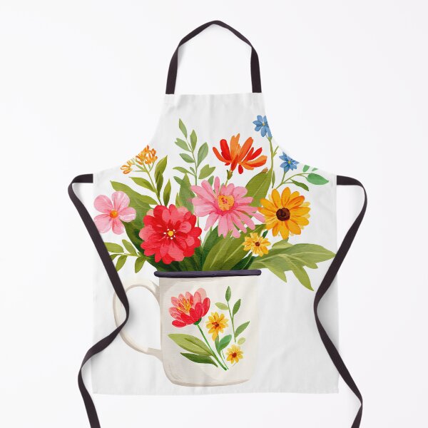 Item preview, Colorful Wildflowers in Decorative Mug Illustration designed and sold by DesignArtist.ia.