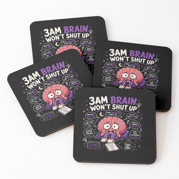 Item preview, 3AM Brain Wont Shut Up Funny Night Overthinking Design designed and sold by MotylekAnia.