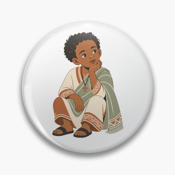 Item preview, Minimalist Ethiopian Boy in Traditional Dress designed and sold by Sirak Amanuel.