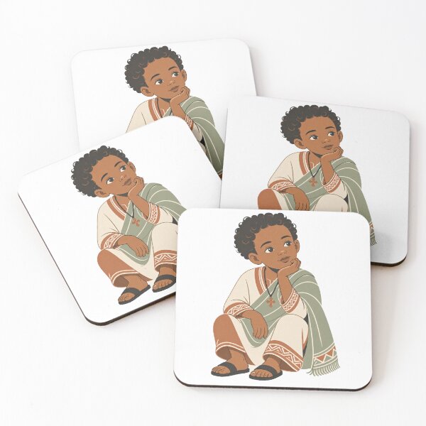 Item preview, Minimalist Ethiopian Boy in Traditional Dress designed and sold by Sirak Amanuel.