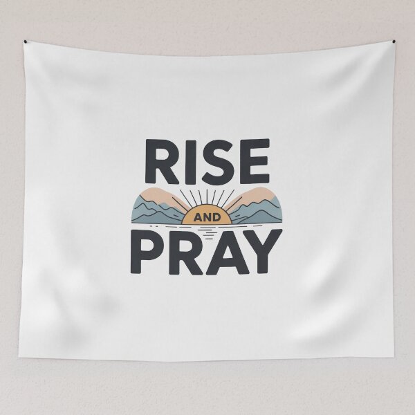 Item preview, Rise And Pray Christian T-Shirt | Faith Morning Prayer Mountain Sunrise Gift designed and sold by EvolusionPro.