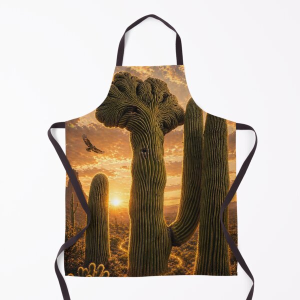 Item preview, Desert Crown at Golden Hour – Crested Saguaro in Cinematic Light designed and sold by Kimberly Palmer.