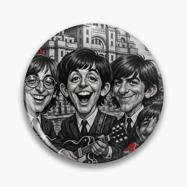 Item preview, The Beatles in Liverpool Selective Color Caricature designed and sold by LuluLeb.